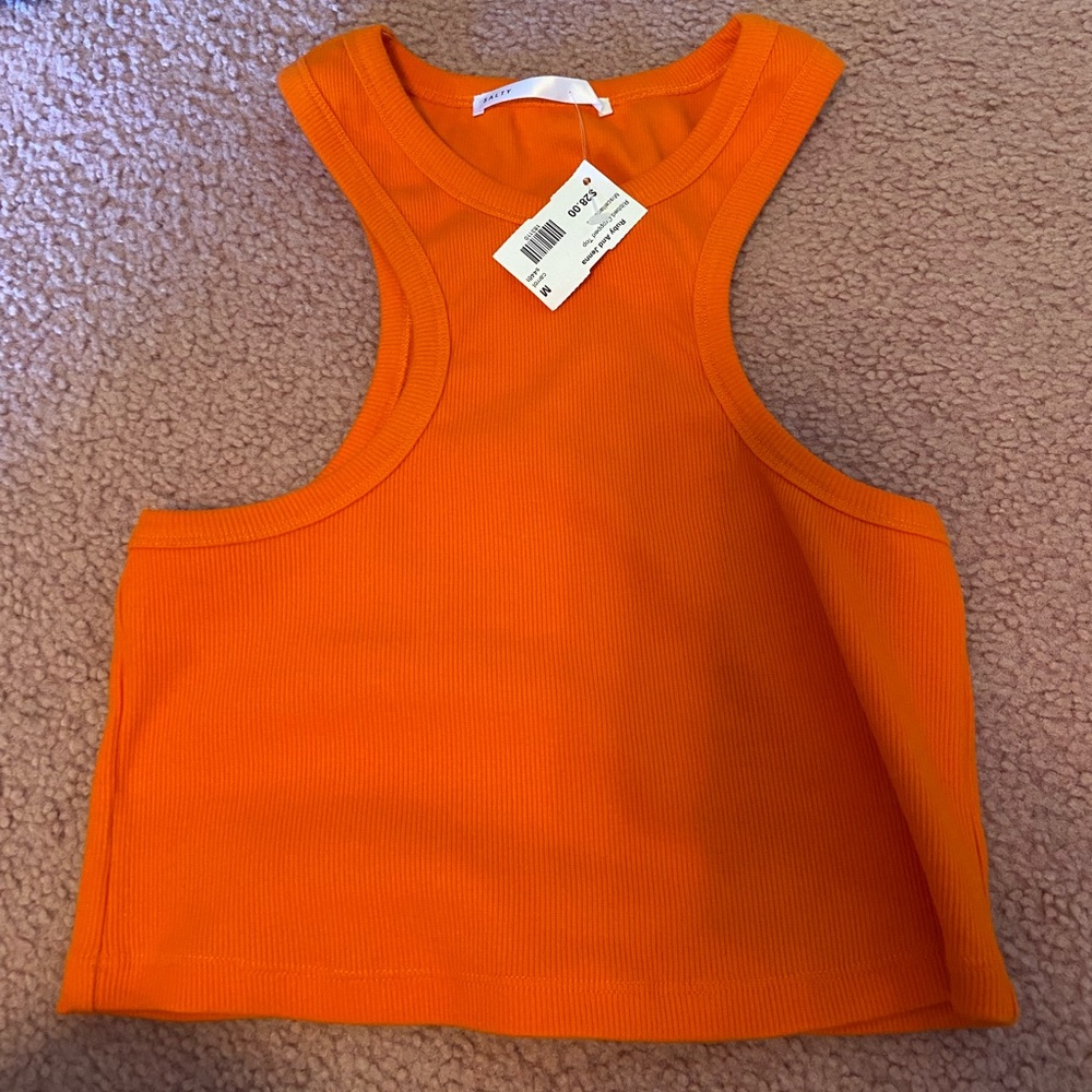 NWT Hot Orange Halter Top